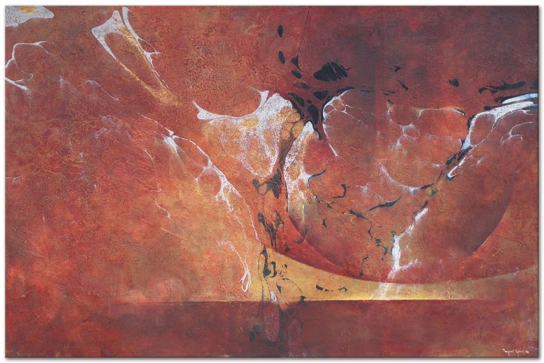 From Existing To Pre-existing 03, 66 x 98 cm, oil and marbling on canvas mounted on panel, 2008, T.C. Foreign Ministery Collection