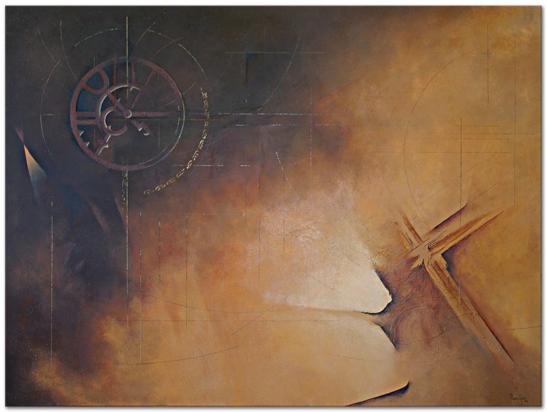 In The Light Of Ancient Symbols, 150 x 200 cm, oil on canvas, 2010, private collection
