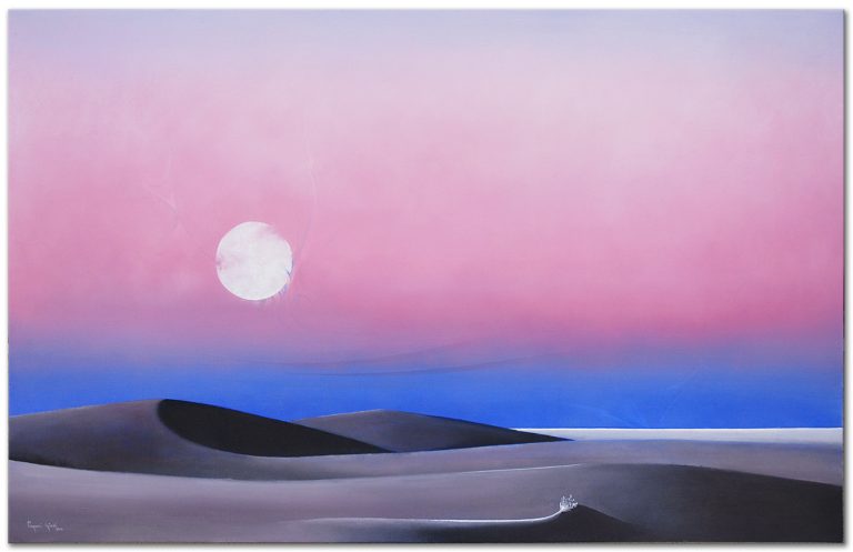 Moonlight in the Desert, 105 x 165 cm, oil on canvas, 2010