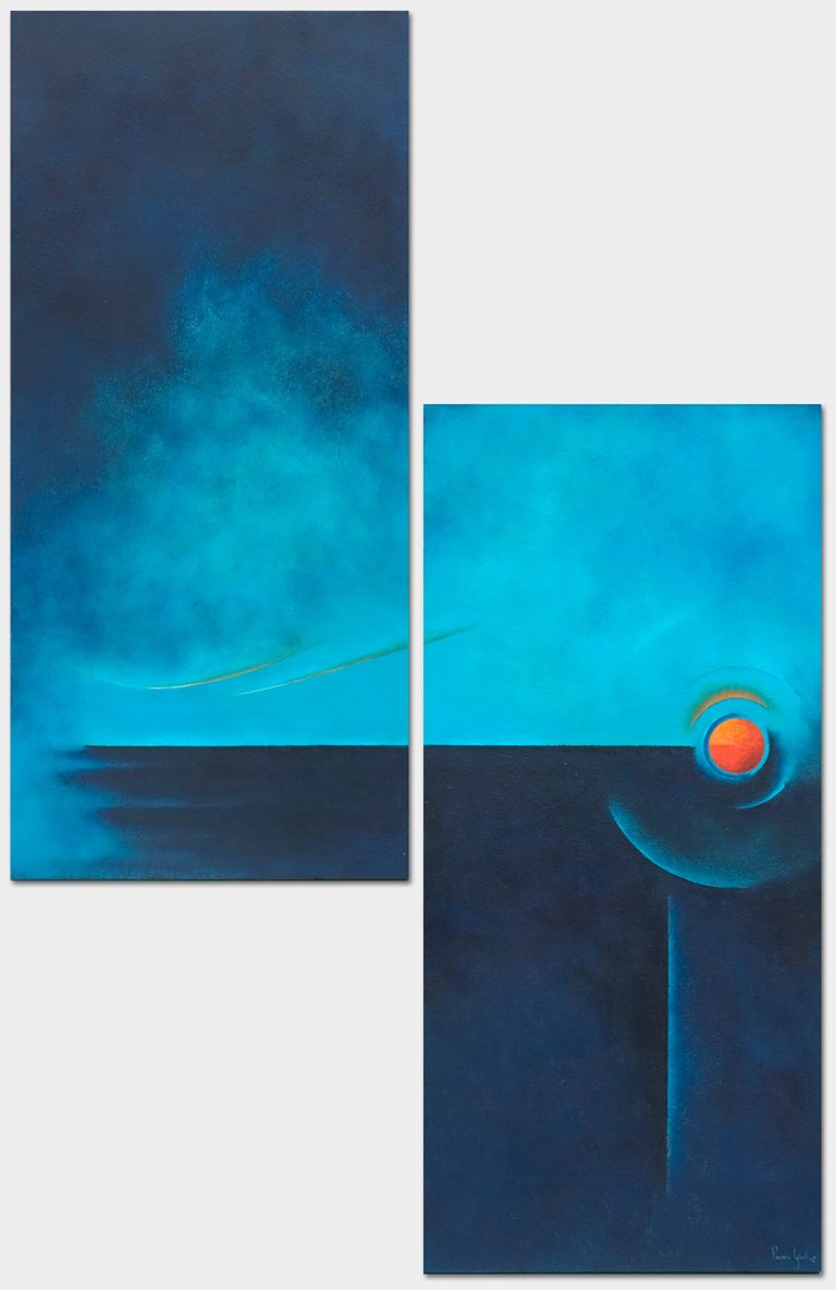 Rhythmless Order, 2 x 130 x 62 cm, oil on canvas, 2007, private collection