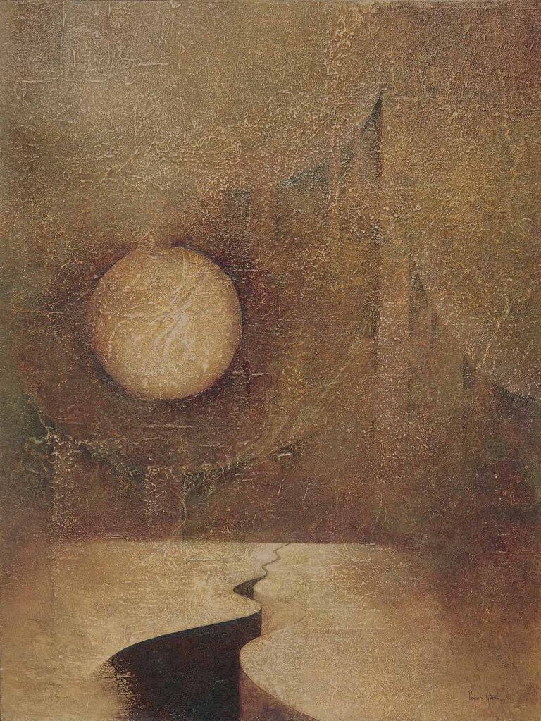 Homeless, Rootless, Timeless, and Travelerless 95 x 71 cm (37,4 x 27,9 in) , oil on canvas, private collection, 1999