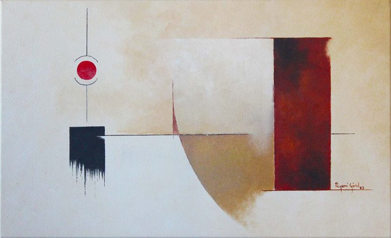 Constructiv Composition 03, 40 x 65 cm (15,7 x 25,6 in), oil on canvas, 2023