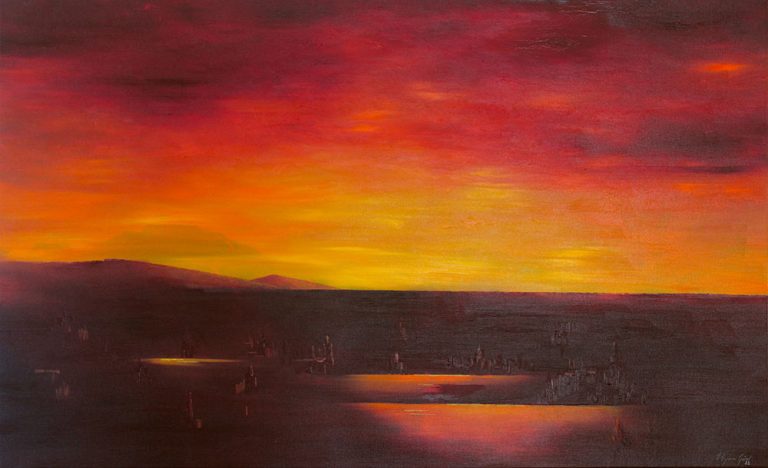 Sunset, 74 x 120 cm, oil on canvas, 2022