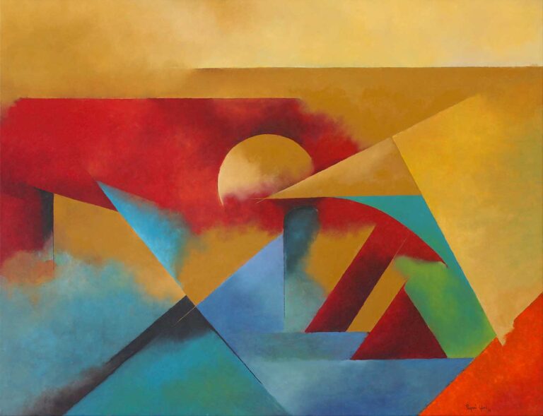 Red Wine Yard, 85 x 109 cm (33,4 x 42,9 in), oil on canvas, 2024